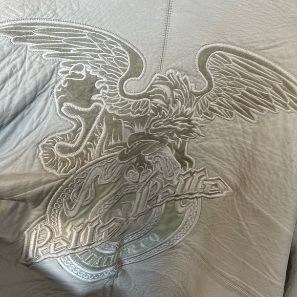 Vintage Pelle Pelle Men's Leather Jacket Size 50 Pre Owned Used Rare Cream Ivory - Picture 8 of 15